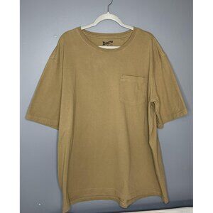 Duluth Trading Co Shirt Mens XL Khaki Relaxed Fit Longtail Pocket Cotton Tee